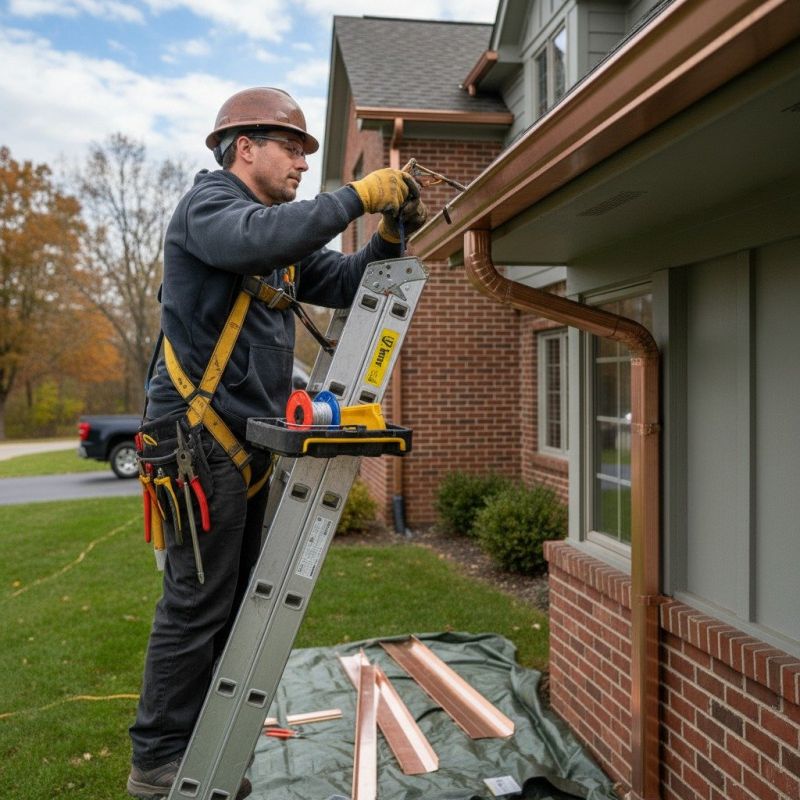 Copper Gutter Service detail